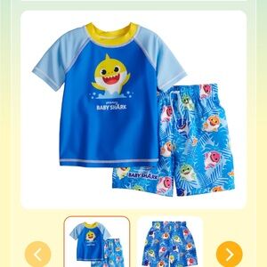 Toddler Baby Shark Swim Set - Blue